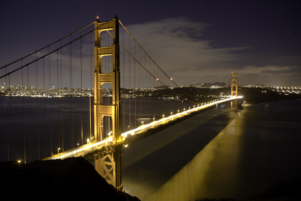 Golden Gate Bridge Nachtaufnahme