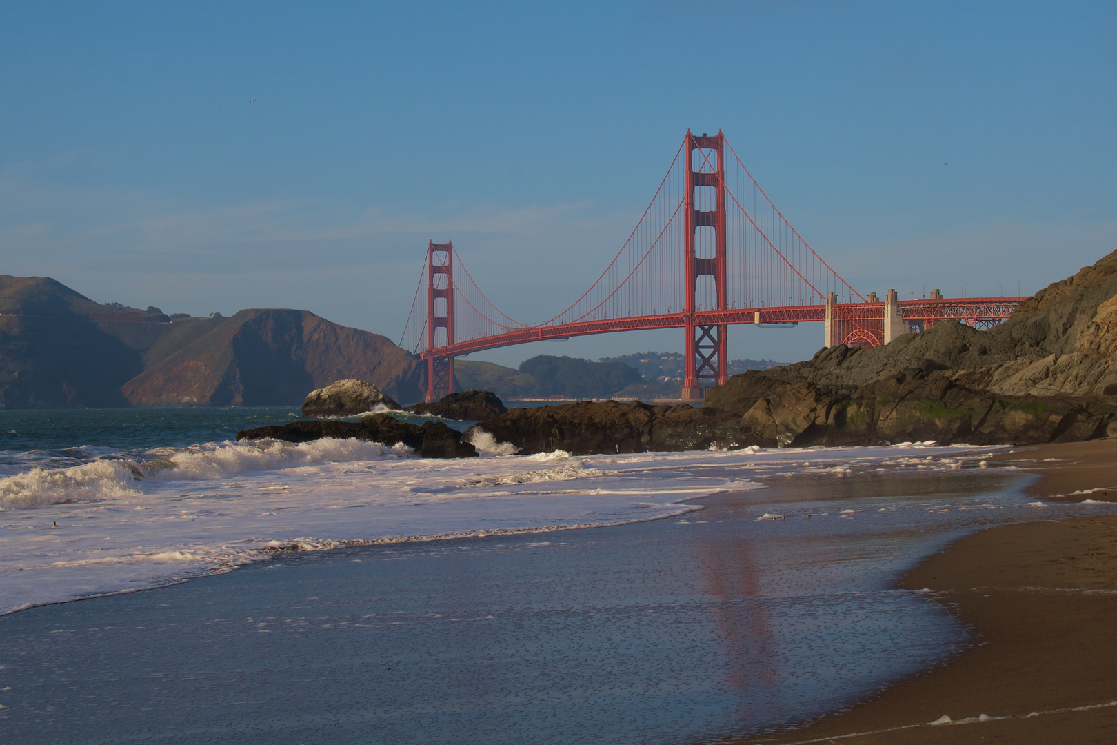 Golden Gate Bridge view from Baker Beach