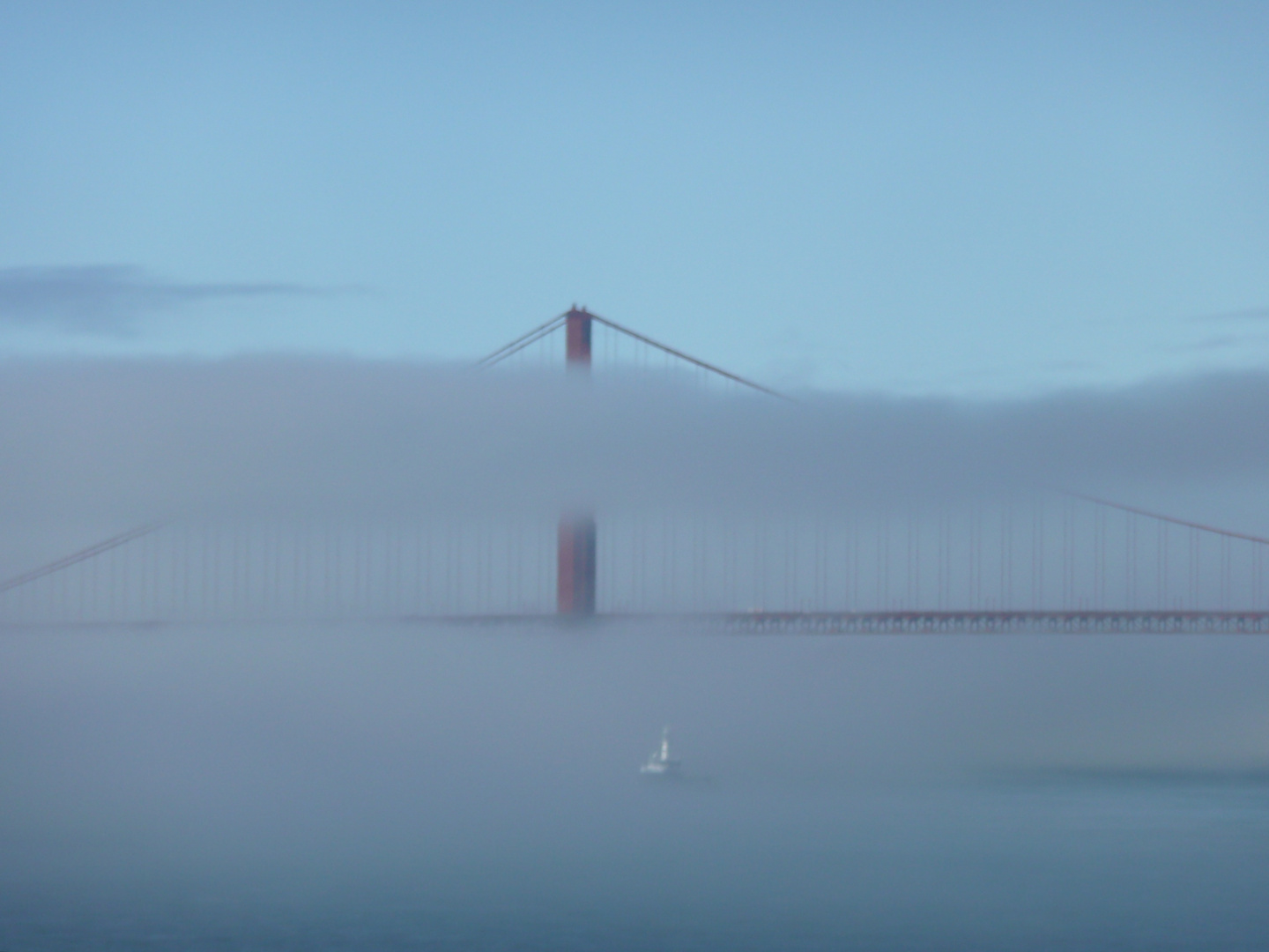 Golden Gate Bridge von Alcatraz aus aufgenommen