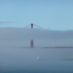 Golden Gate Bridge von Alcatraz aus aufgenommen