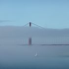 Golden Gate Bridge von Alcatraz aus aufgenommen