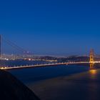 Golden Gate Bridge zur blauen Stunde