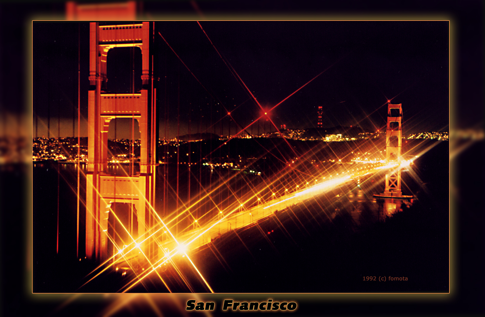 Golden Gate by night