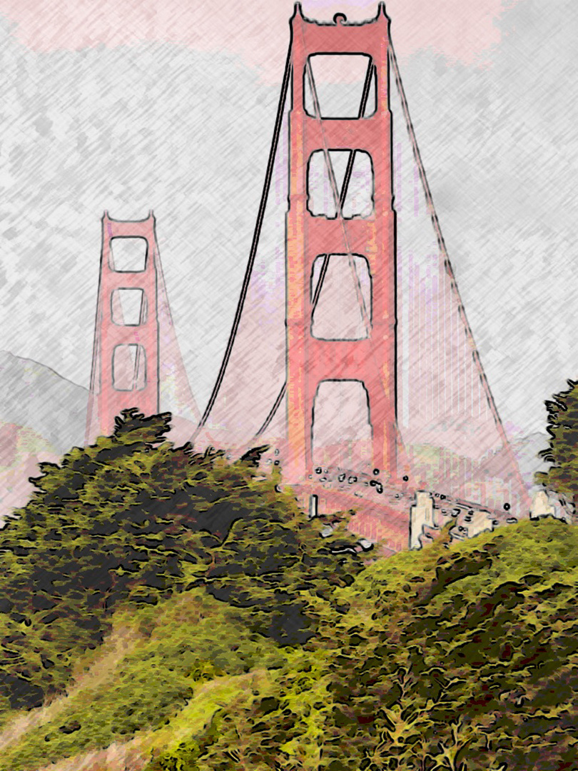 Golden Gate in Oil