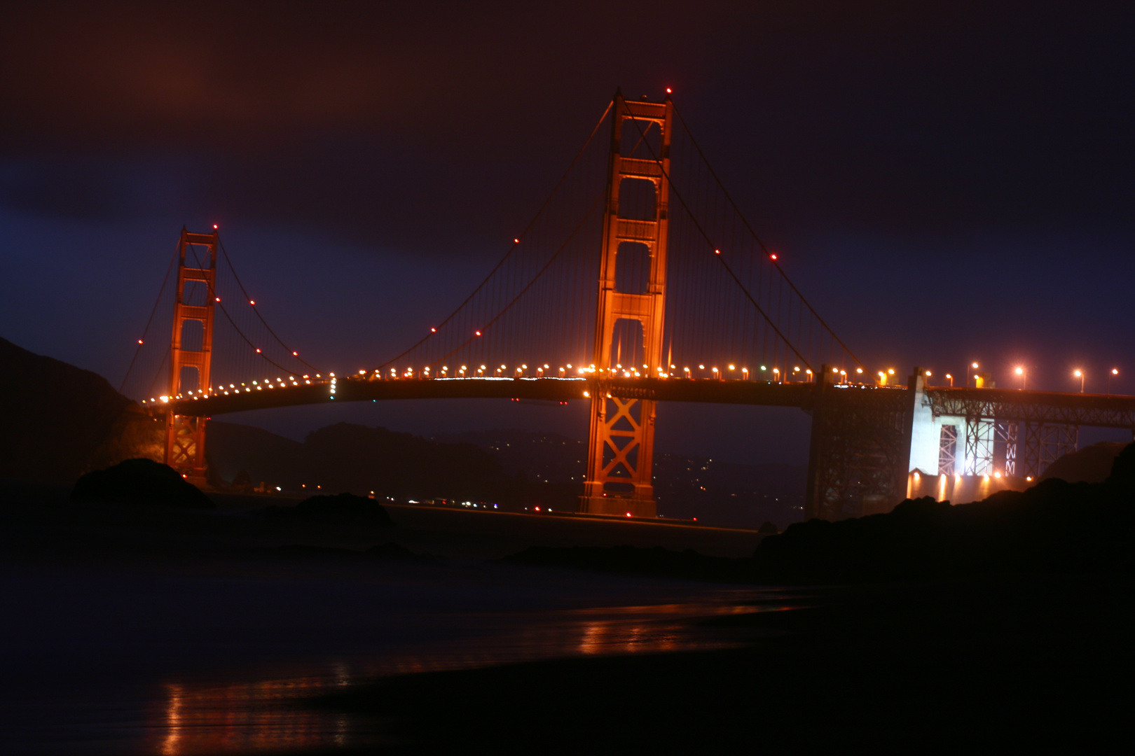 Golden Gate Nightime shot