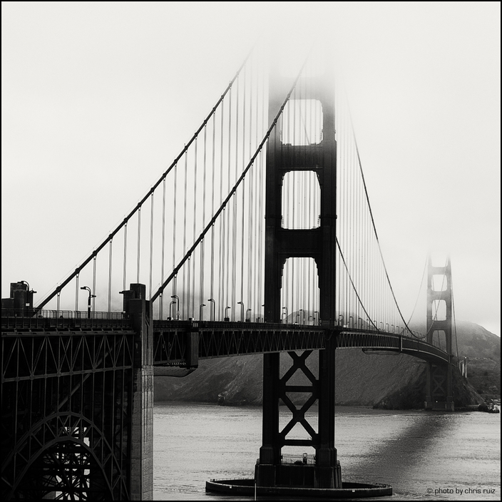 Golden Gate on a foggy day