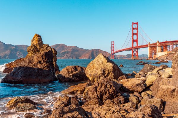 Golden Gate on the rocks