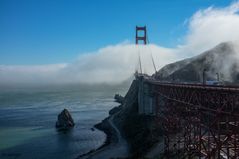 Golden Gate Rampe im Nebel