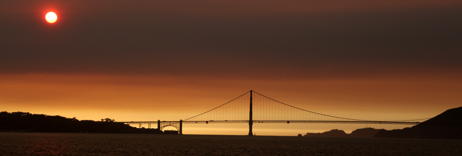 Golden Gate with Golden Sun