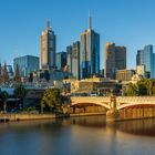 Golden hour in the centre of Melbourne