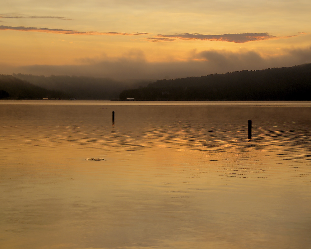 Golden lake Sunrise