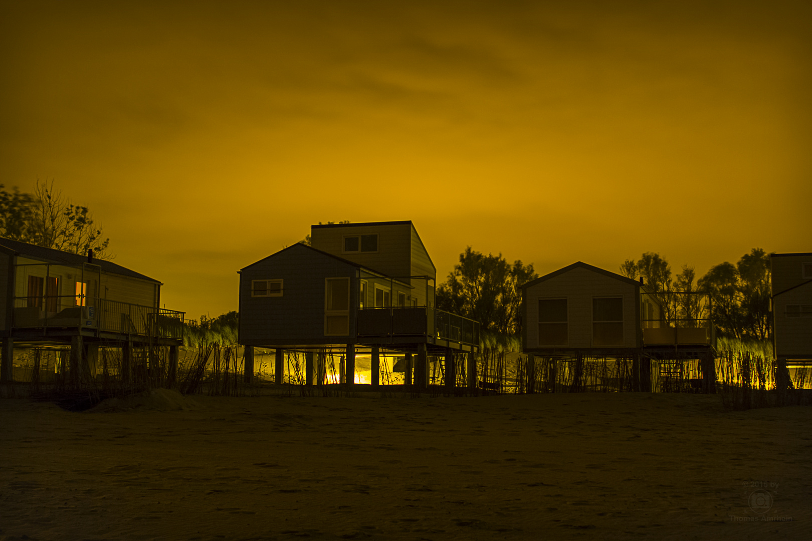 "Golden Night at the Beach"