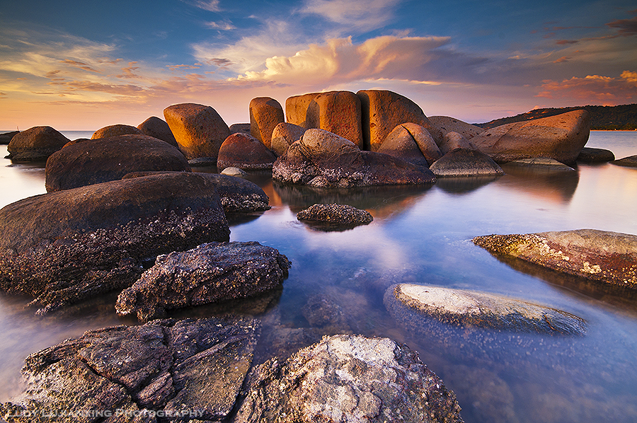 "Golden Rock Reflection"