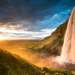 [ ... golden Seljalandsfoss ]