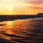 golden shine at Blackpool beach