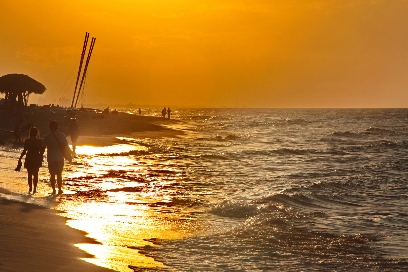 Golden Sundown in Varadero Beach