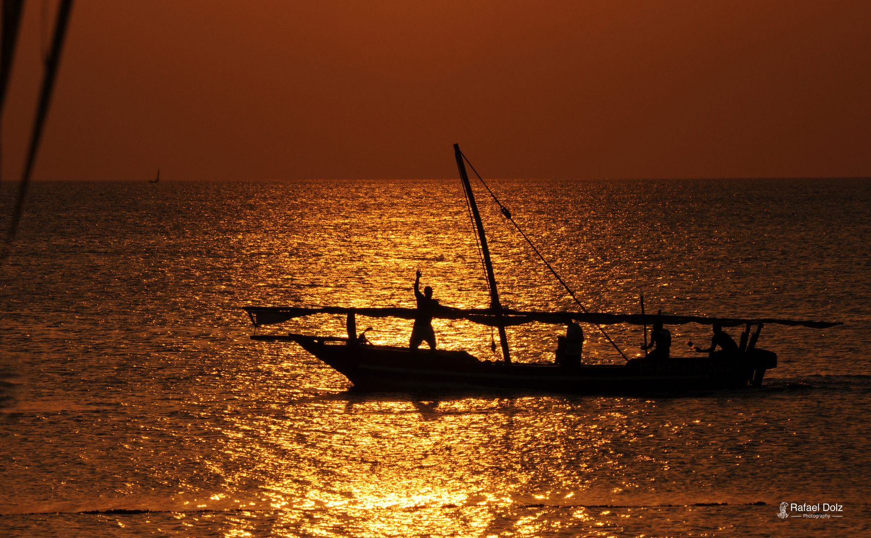 Golden sunset in Zanzibar