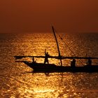 Golden sunset in Zanzibar