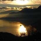 Golden sunset on Lago Maggiore