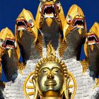 Goldene Buddha Figur