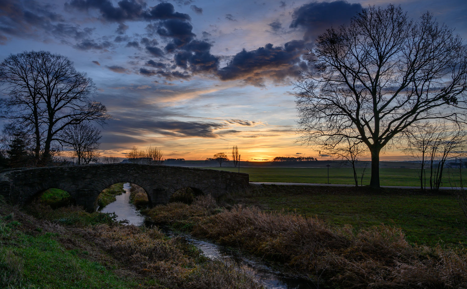 Goldene Stunde an der Dahle in Klingenhain