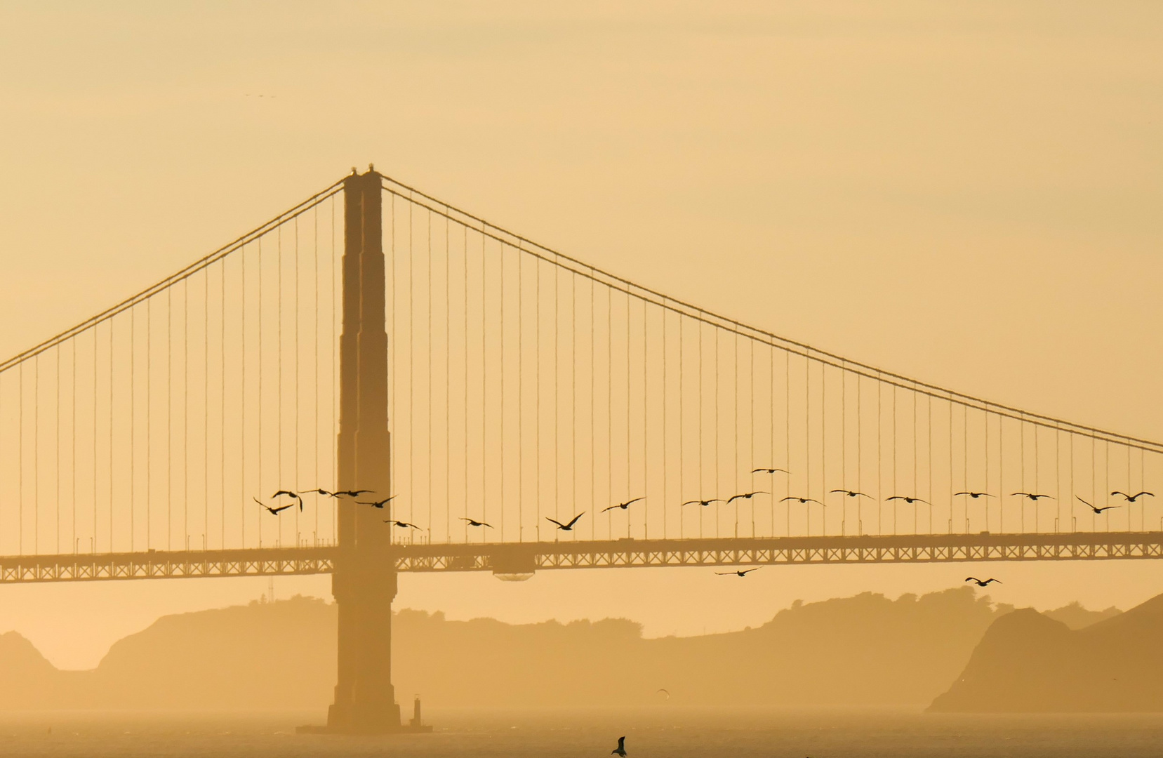 Goldene Stunde an der Golden Gate Bridge 
