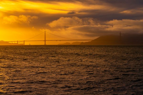 Goldene Stunde an der Golden Gate Bridge