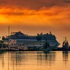 Goldene Stunde im Hafen von Malaga