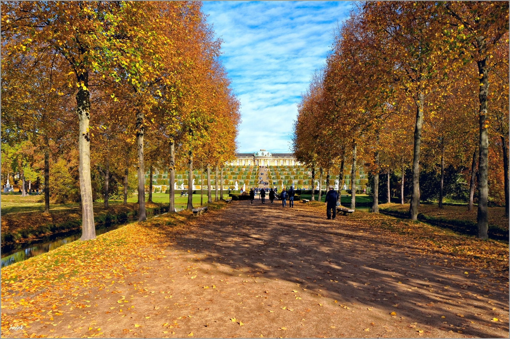 Goldene Stunde im Schlosspark Sanssouci