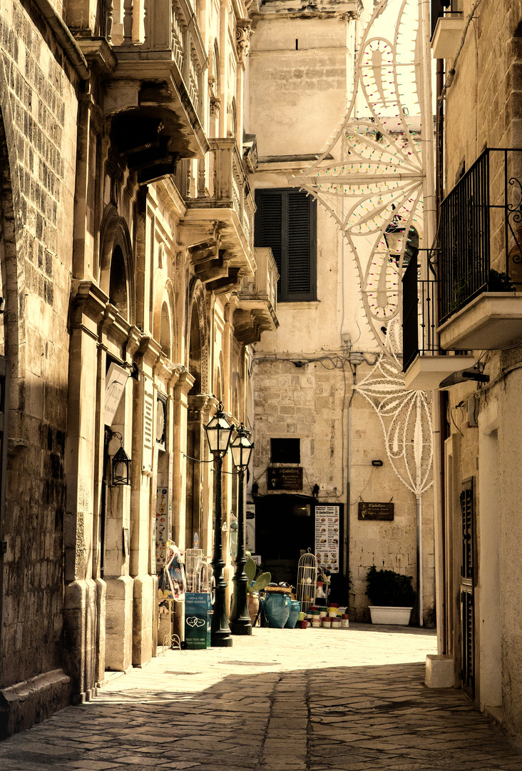 Goldene Stunde in der Gassen von Lecce