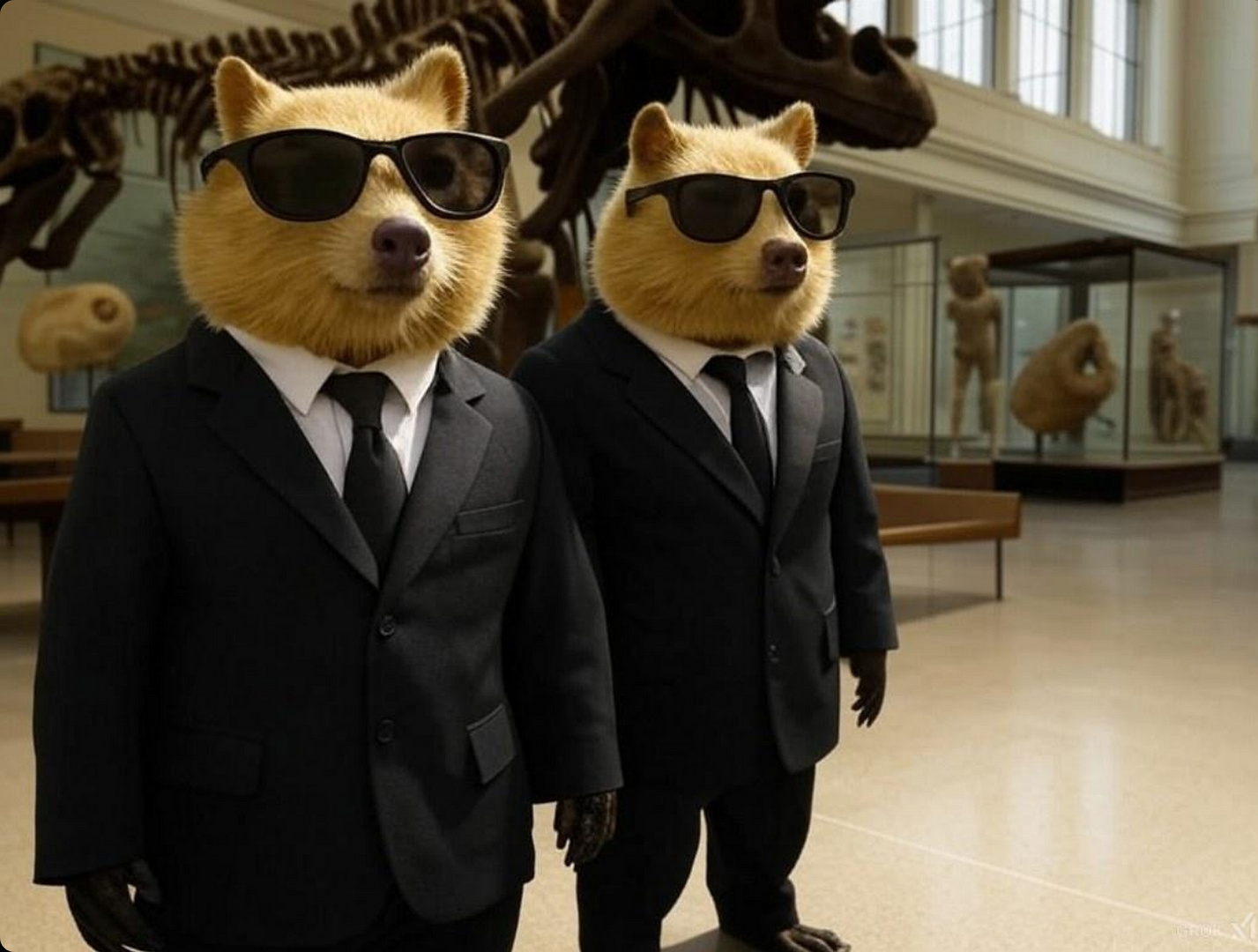 Goldene Wombats in Black
