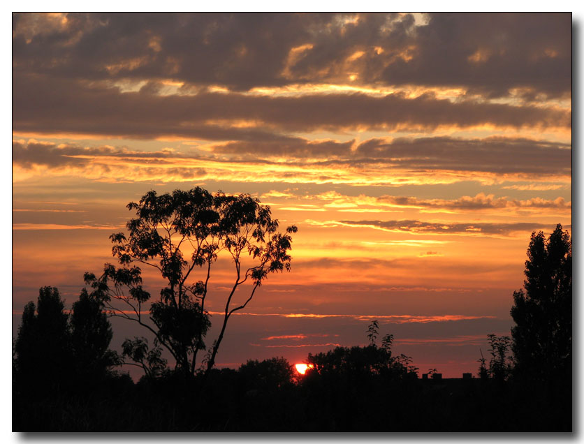 Goldener Abendhimmel