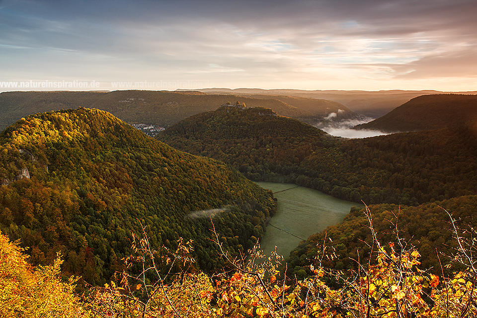 Goldener Blick auf Bad Urach