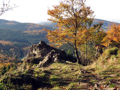 Goldener Herbst am Reitstein, Rennsteig Inselsberg