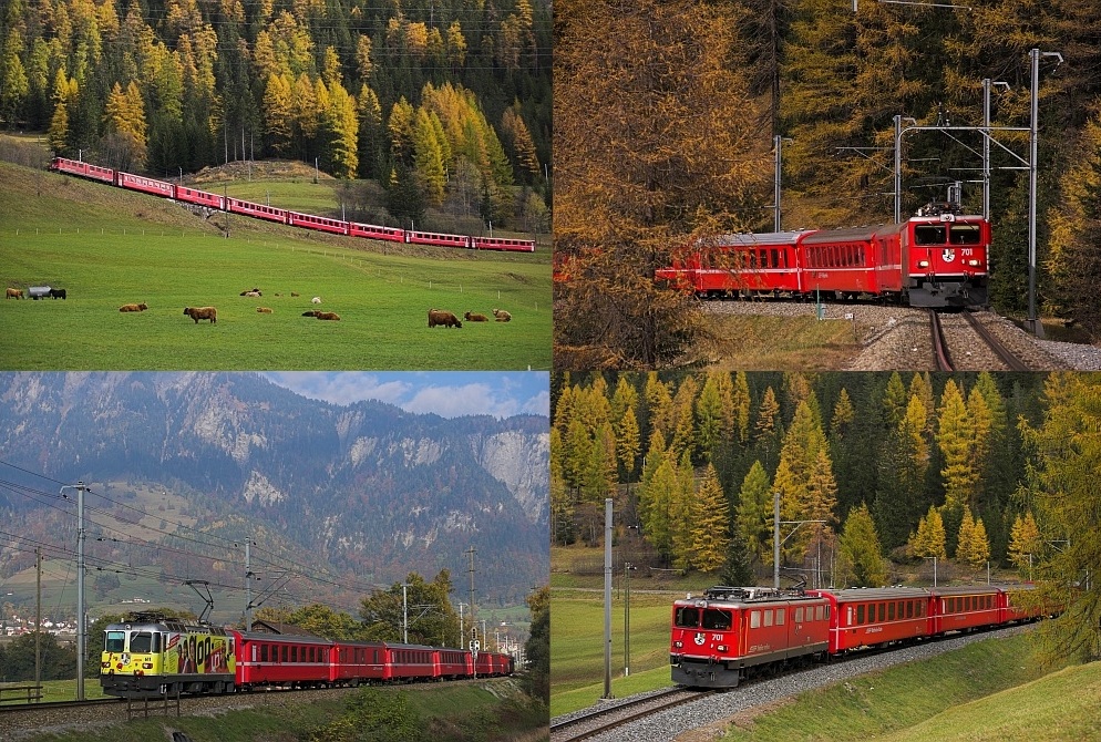 Goldener Herbst bei der RhB