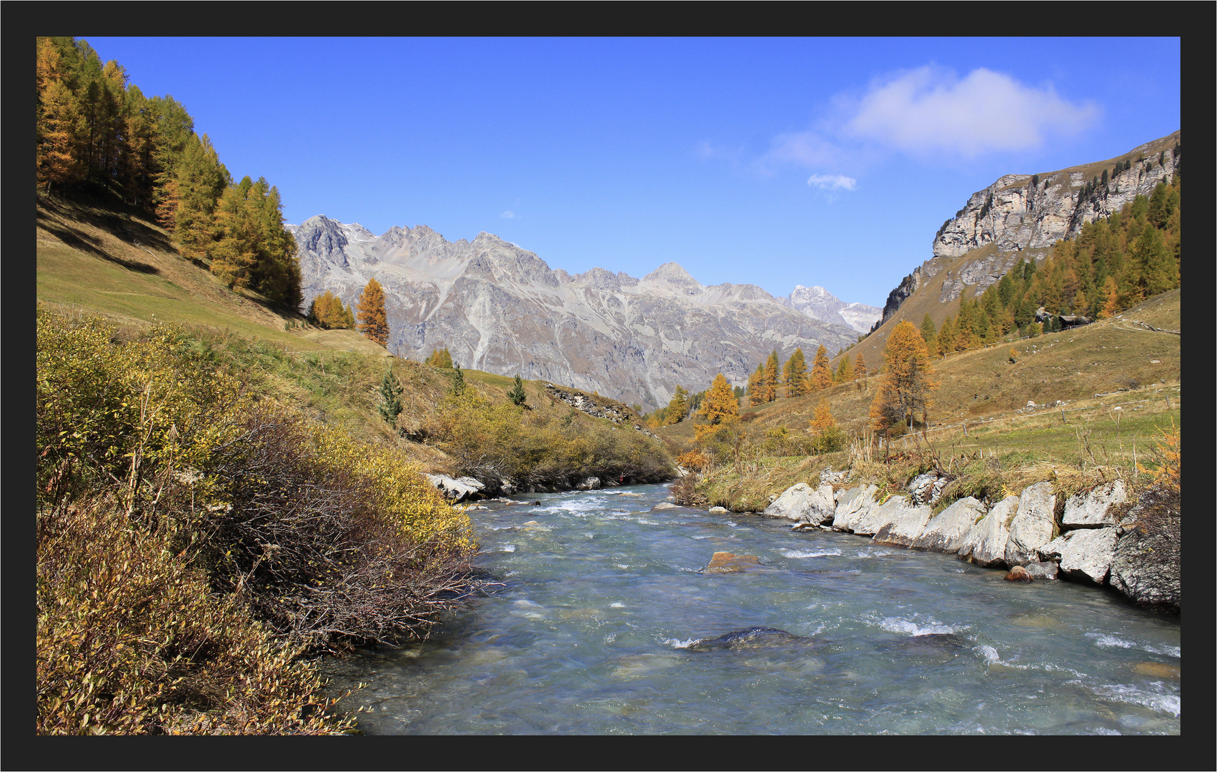 Goldener Herbst in Engadin