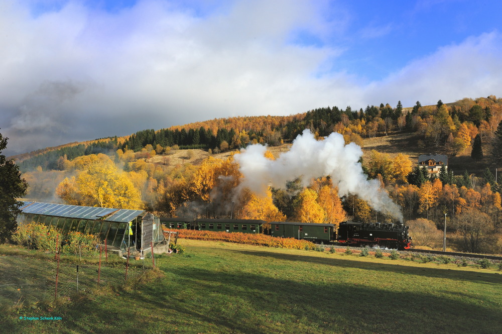 Goldener Herbst in O`thal - am Gewächshaus