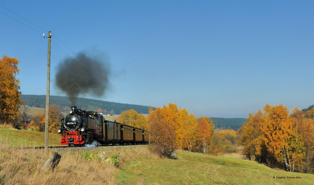 Goldener Herbst in O`thal - auf dem Damm