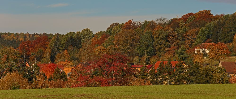 Goldener Herbst zwischen Bastei und Hocksteinschänke und...