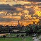 Goldener Himmel über Mannheim