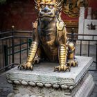 Goldener Löwe ( Feuerdrachen) in verbotener Stadt/Peking .