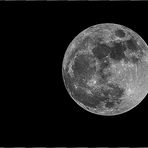 Goldener Mond in schwarz.weiß
