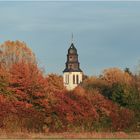 "Goldener Oktober 2005" - Kelsterbacher Kirche im Abendlicht