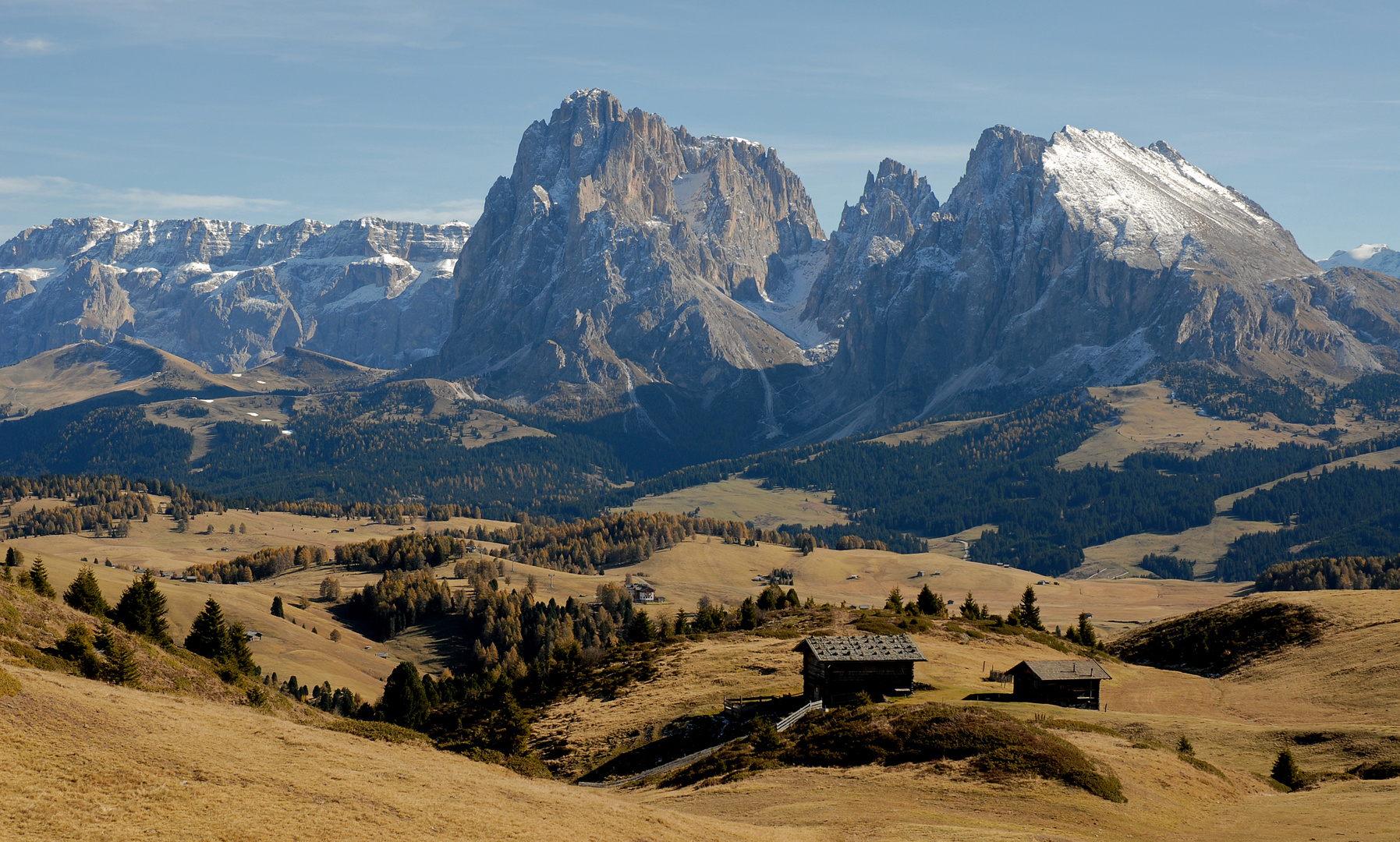 Goldener Oktober auf der Seiser Alm