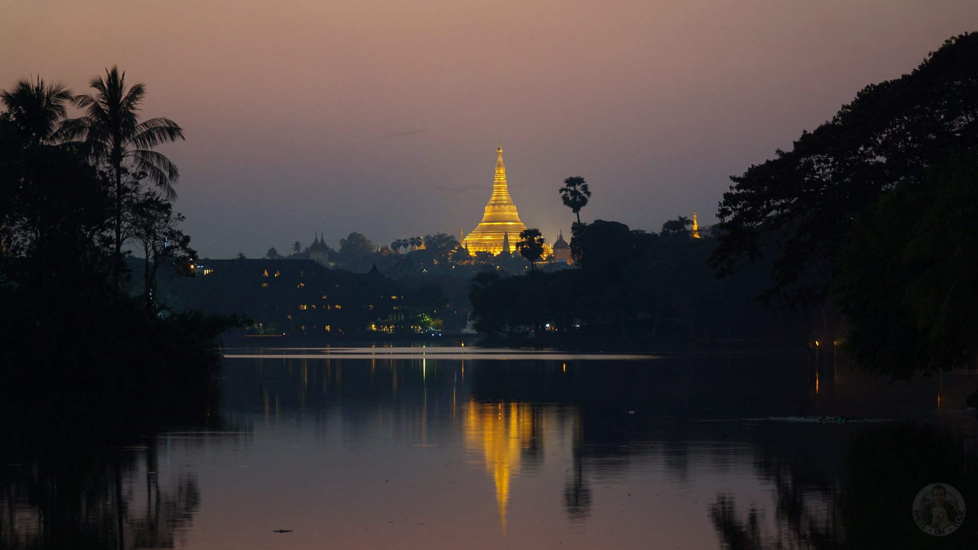 Goldener Pagoda Tempel in Yangon, Myanmar.