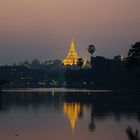 Goldener Pagoda Tempel in Yangon, Myanmar.