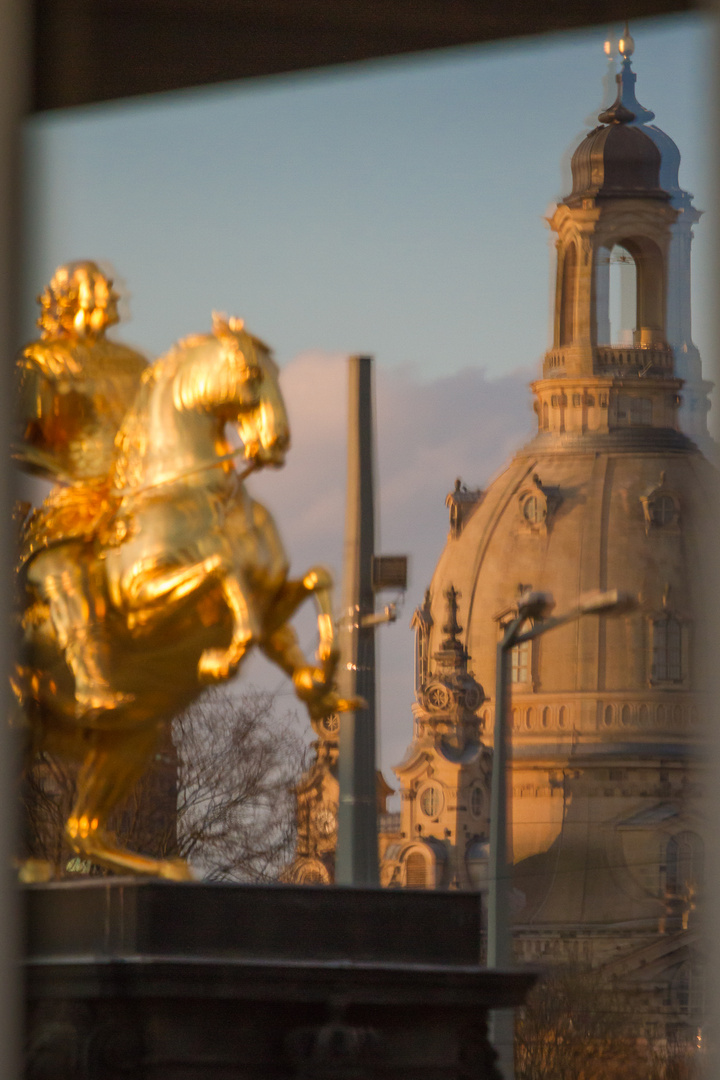 Goldener Reiter und Frauenkirche