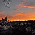 Goldener Sonnenaufgang über Schneeberg