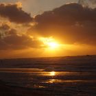 Goldener Sonnenuntergang auf Texel