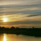 Goldener Sonnenuntergang über Bremen